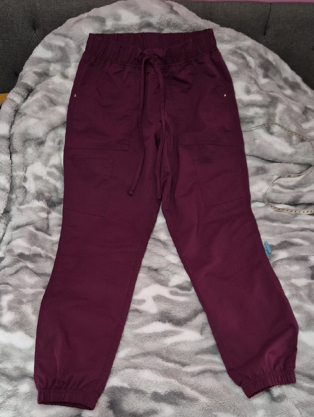 Dark Purple Jogger Cargo Scrubstar Scrub Pants Size Small